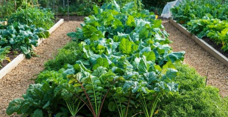 image of root vegetables in a a garden planter
